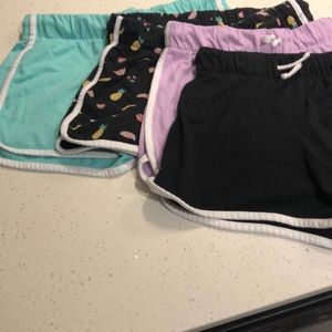 Set of 4 Old Navy cotton athletic shorts size 14